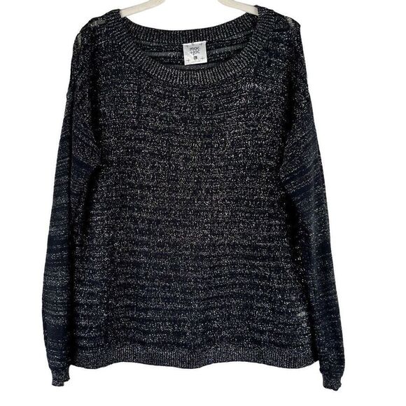Mac + Jac Striped Metallic Sweater XL - Picture 1 of 10